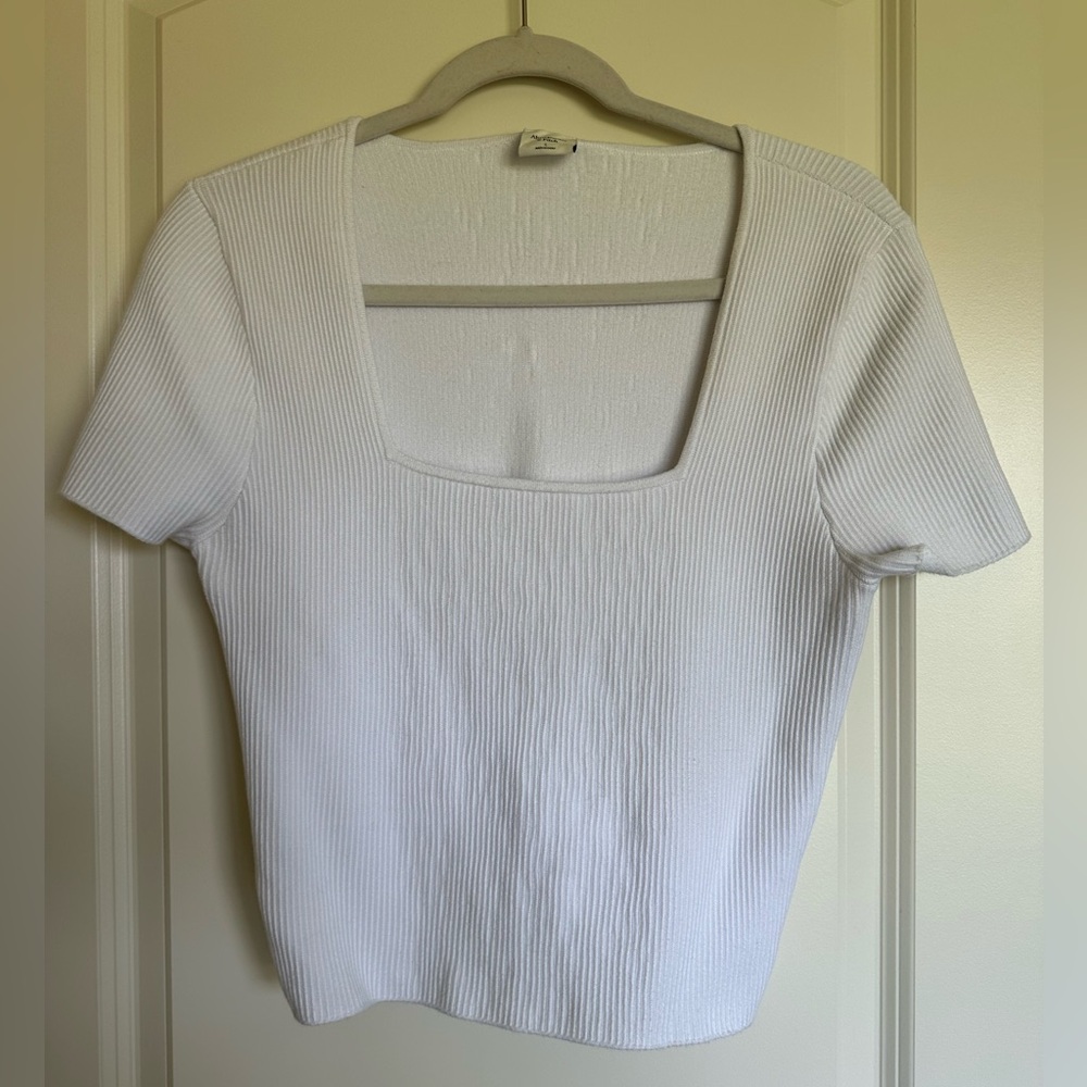 Abercrombie - Square neck ribbed tee
